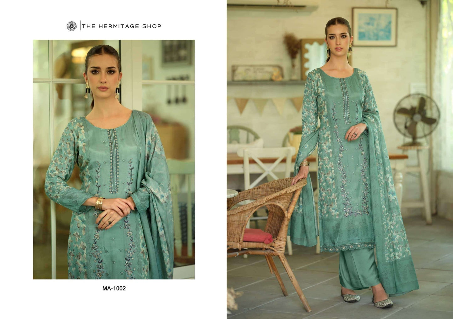 Hermitage Mazdaar Giza PK Lawn Embroidered Pakistani Suit - Amrah Wholesale