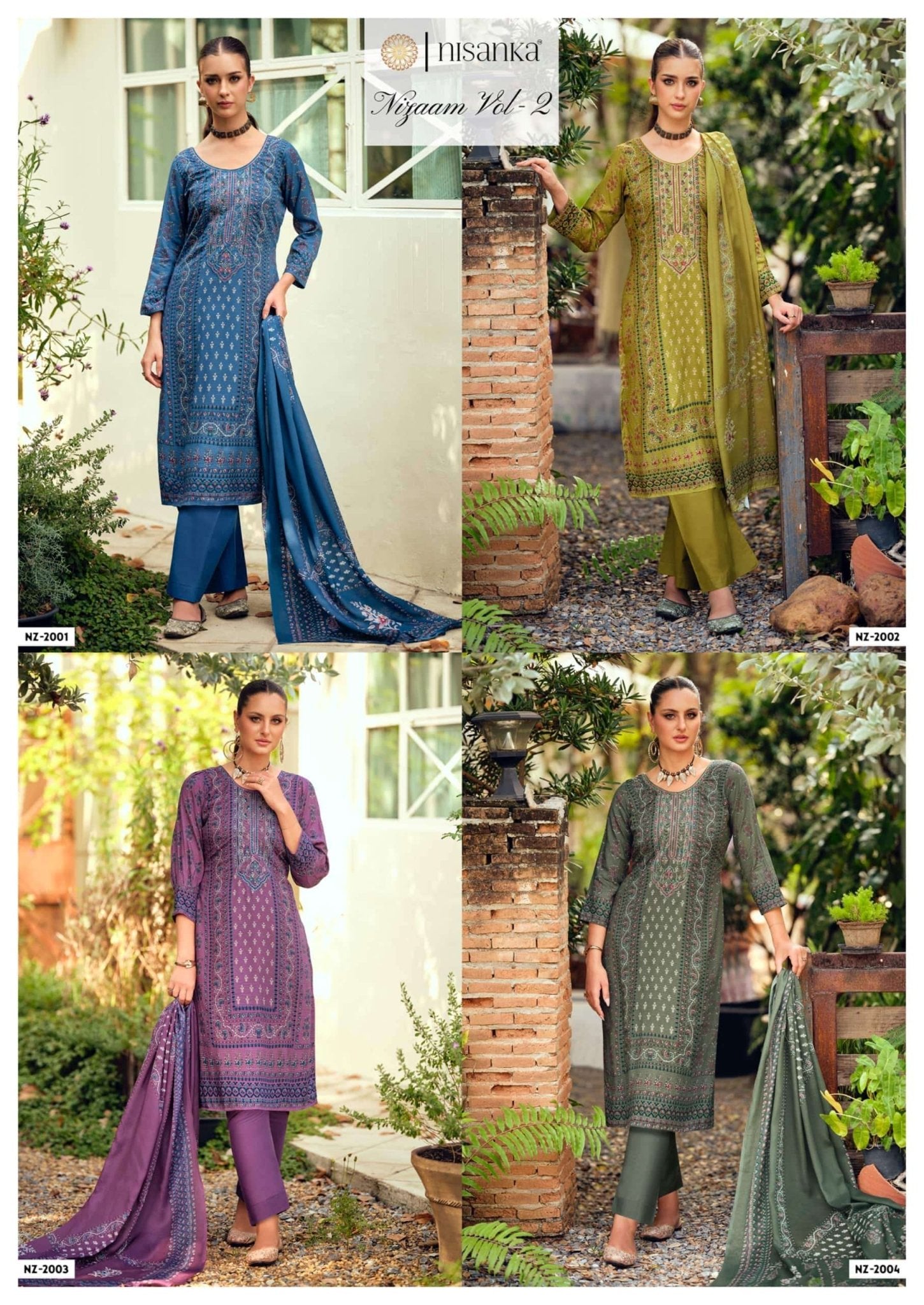 Hermitage Nizaam Vol 2 Viscose Lawn Cotton Pakistani Suit - Amrah Wholesale
