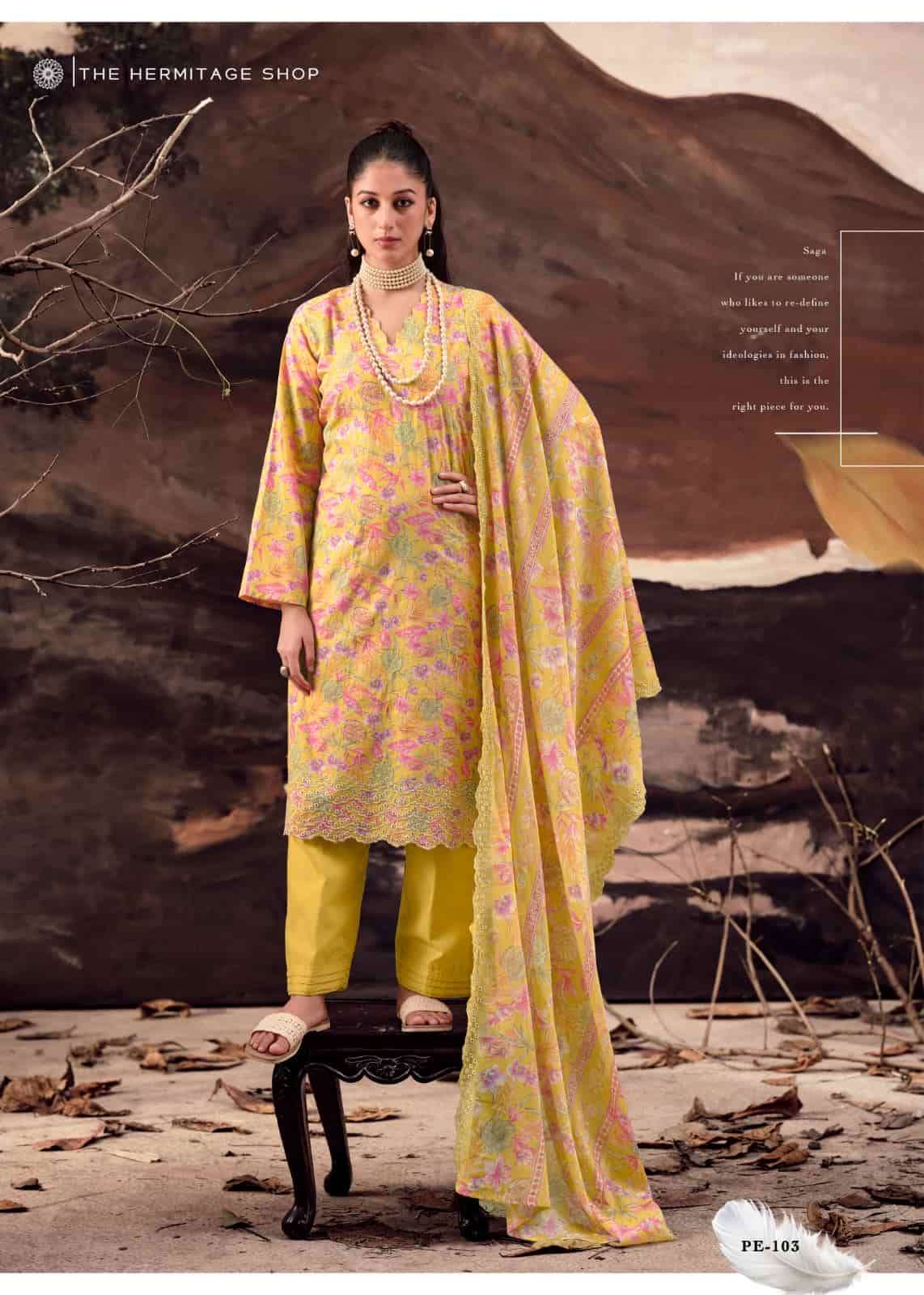 Hermitage Petals In Mal Luxury Lawn Cotton Suit Catalog