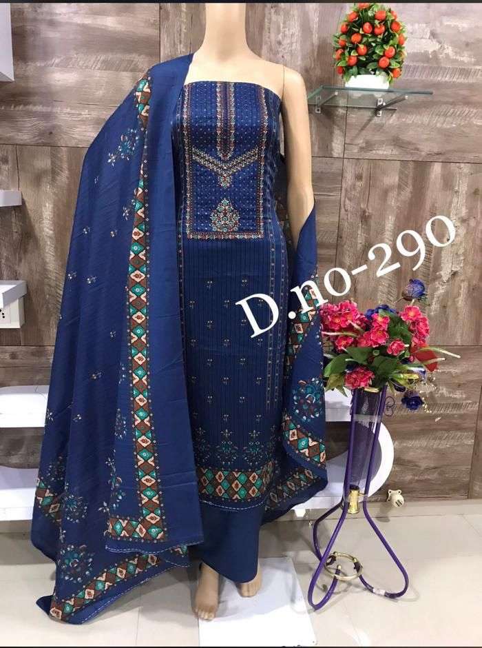 Hermitage Skye Pure Ajrakh Jam Satin Printed Dress Material