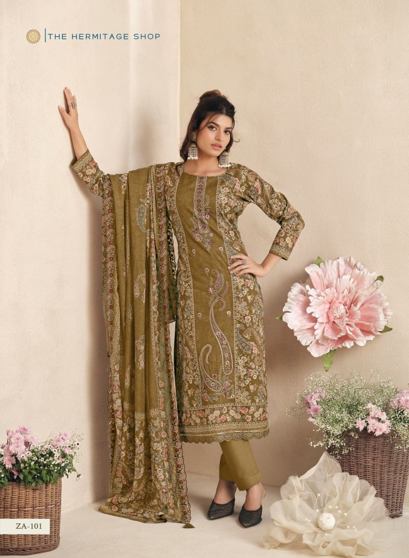 Hermitage Hermitage Zaira Vol 2 Giza Pk Dress Material
