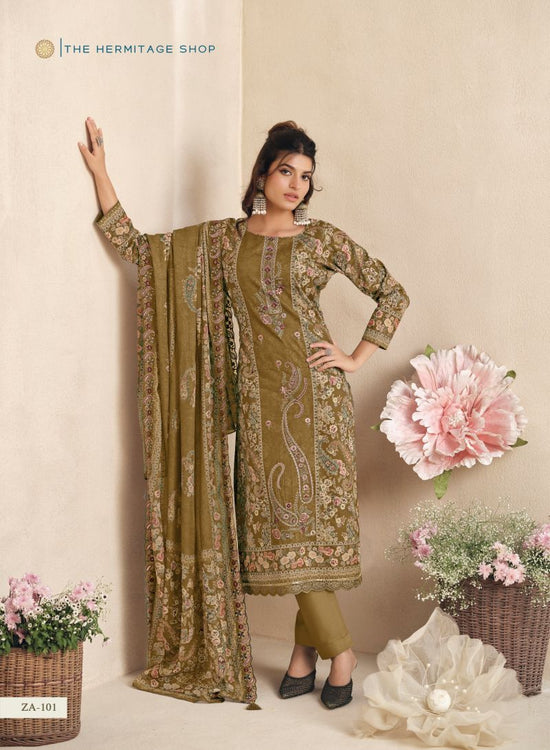 Hermitage Hermitage Zaira Vol 2 Giza Pk Dress Material