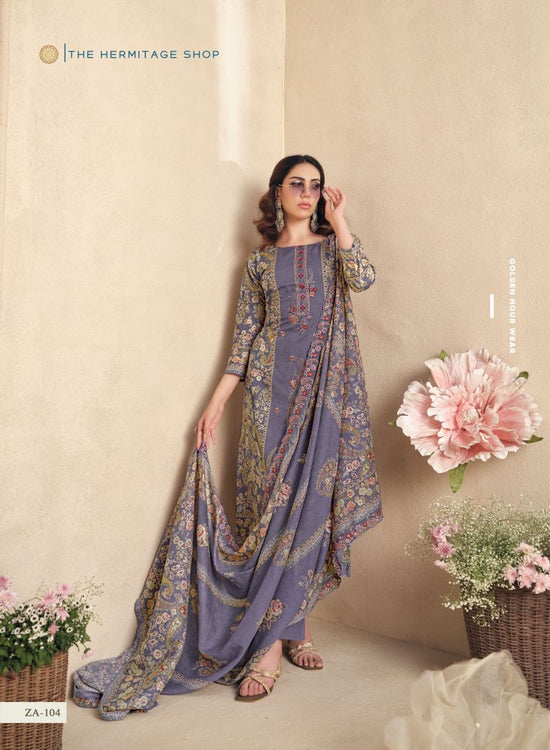 Hermitage Hermitage Zaira Vol 2 Giza Pk Dress Material