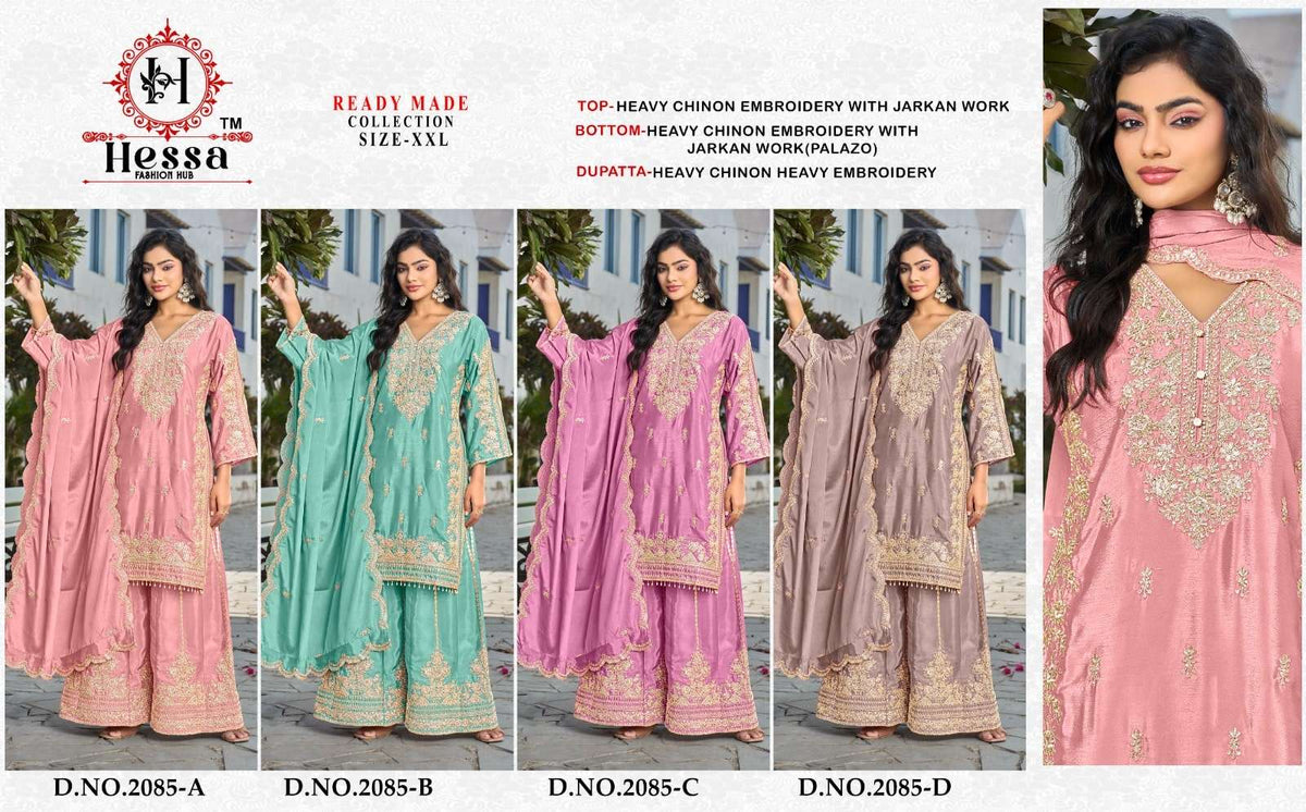 Hessa 2085 A To D Series Pakistani Suit Set Wholesale Catalogue - Amrah Wholesale