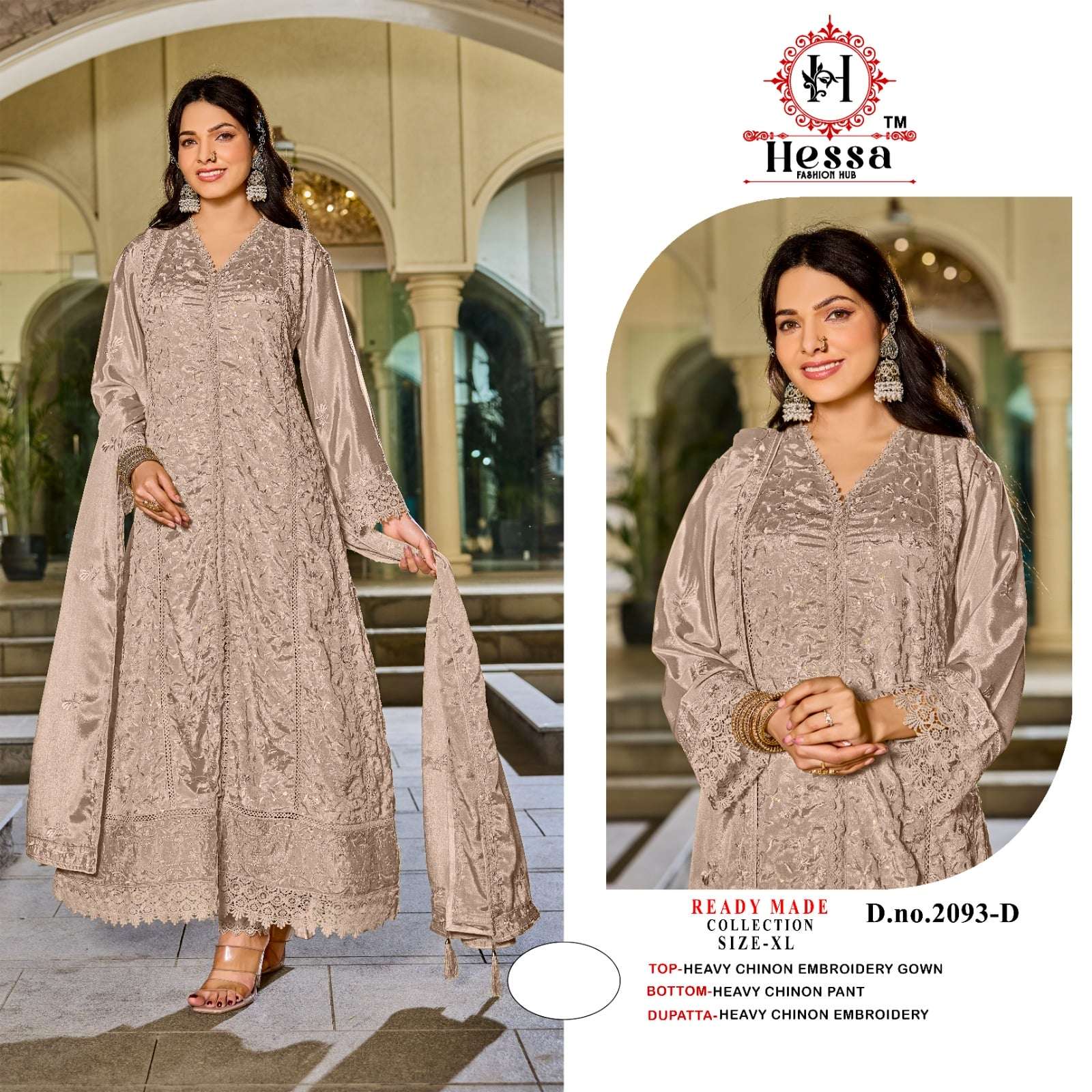 Hessa 2093 Pakistani Suit Set Wholesale Catalogue