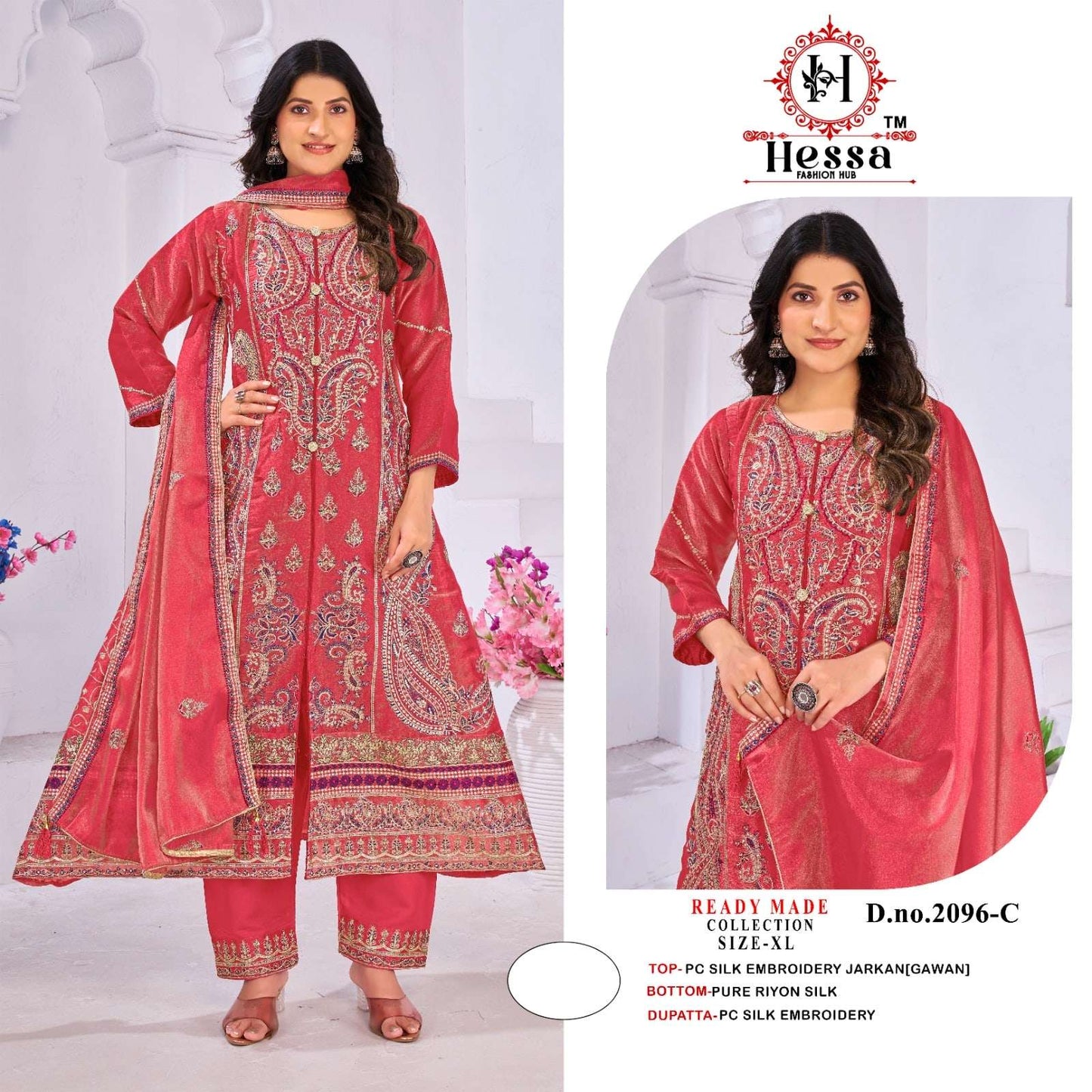 HESSA 2096 Silk Pakistani Suit Set
