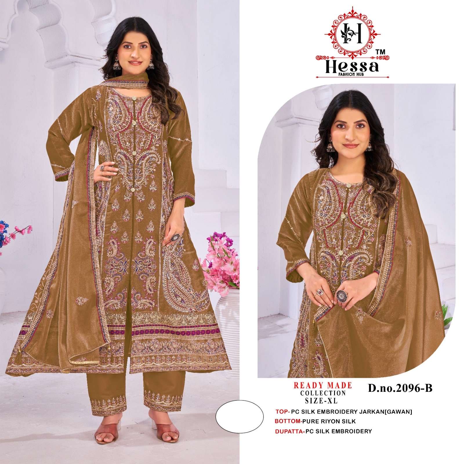 HESSA 2096 Silk Pakistani Suit Set