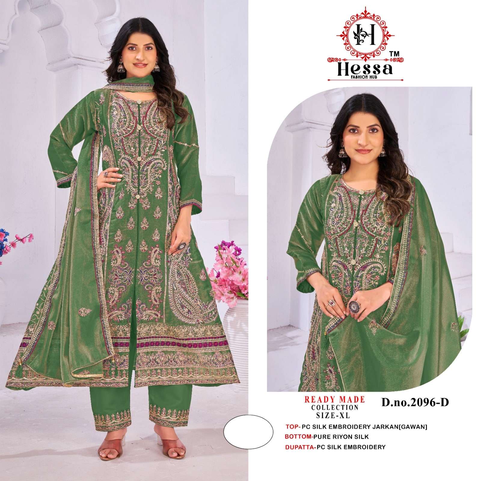HESSA 2096 Silk Pakistani Suit Set