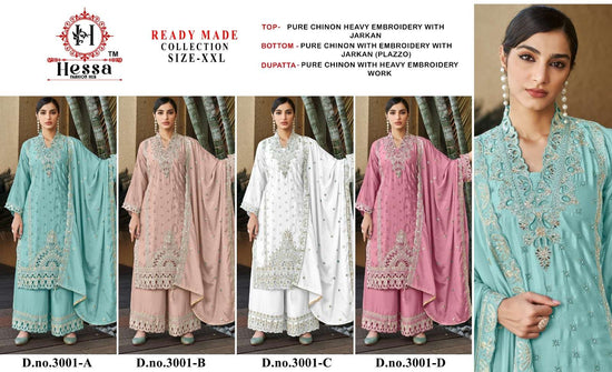 Hessa 3001 Chinon Pakistani Suit Set - Amrah Wholesale