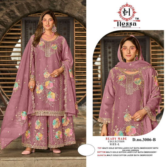 HESSA 3006 Chiffon Pakistani Suit Set