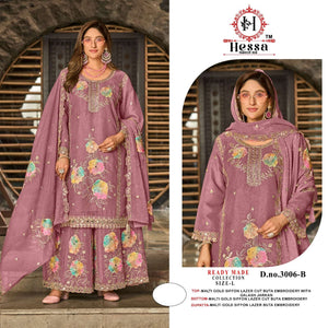 HESSA 3006 Chiffon Pakistani Suit Set - Amrah Wholesale