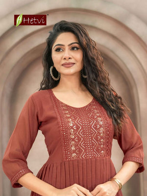 Hetvi Girisha Mul Chiffon Kurti - Amrah Wholesale