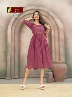 HETVI GRISHA Chiffon Stitched Kurti - Amrah Wholesale