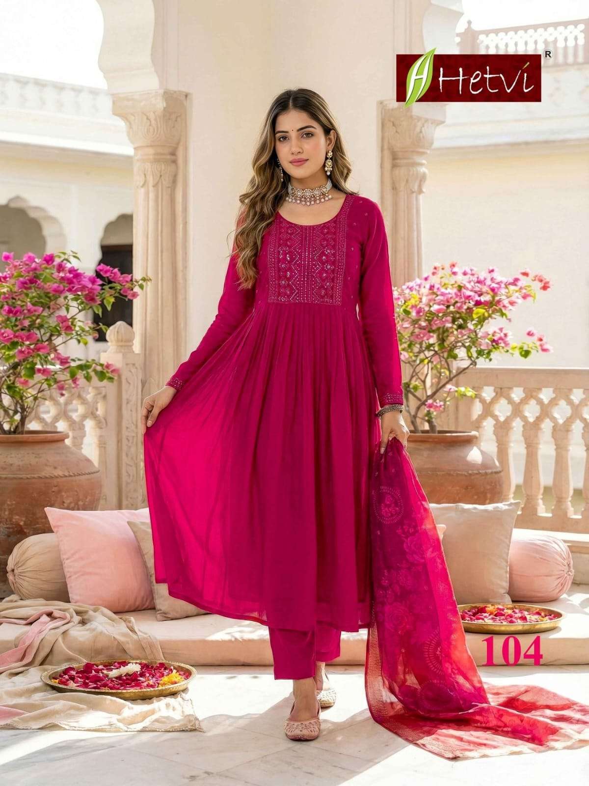 Hetvi Helee Chanderi Stitched Salwar Suit Set