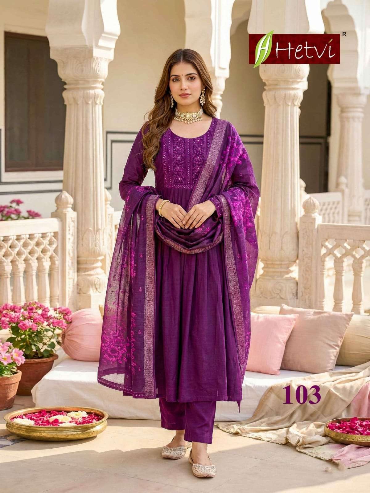 Hetvi Helee Chanderi Stitched Salwar Suit Set