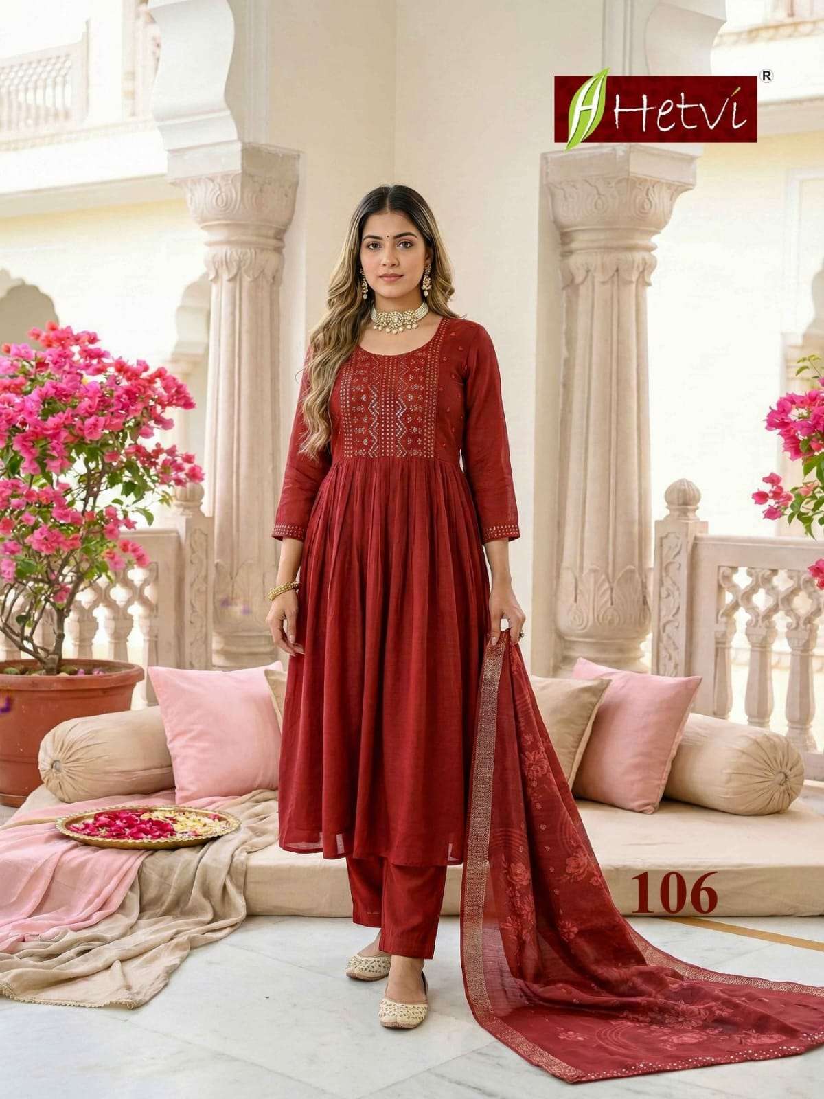 Hetvi Helee Chanderi Stitched Salwar Suit Set