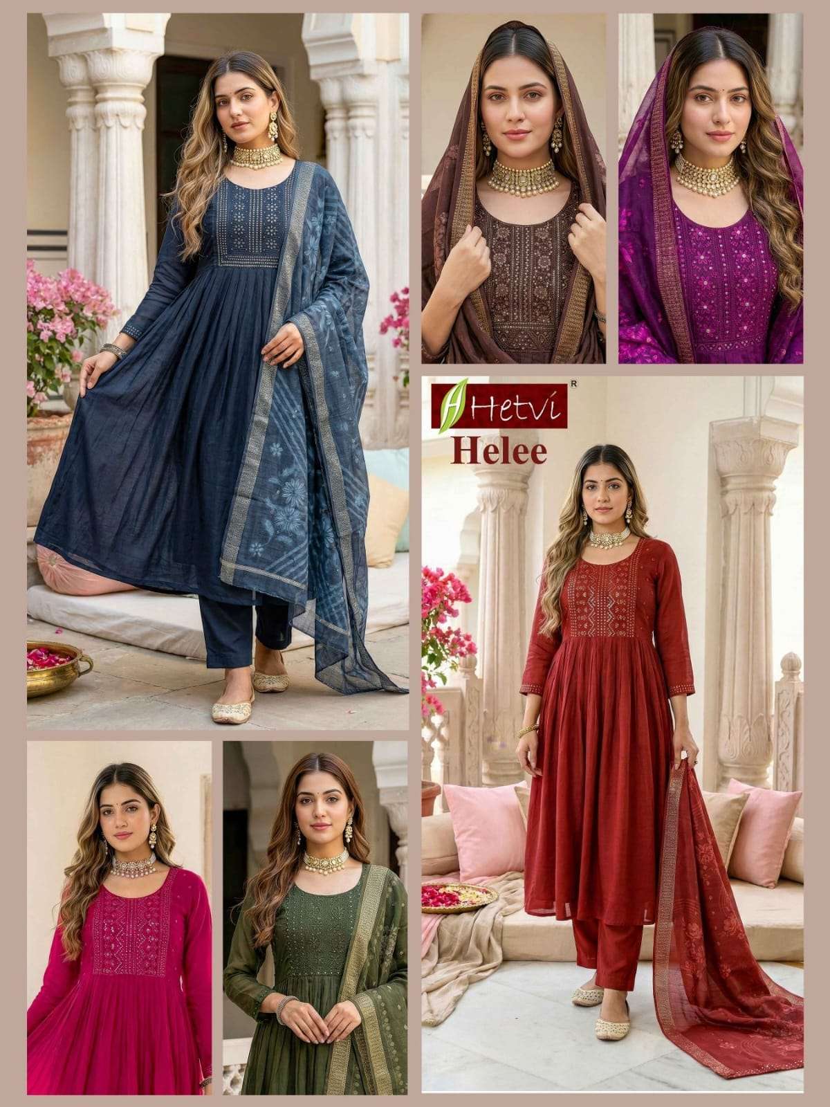 Hetvi Helee Chanderi Stitched Salwar Suit Set