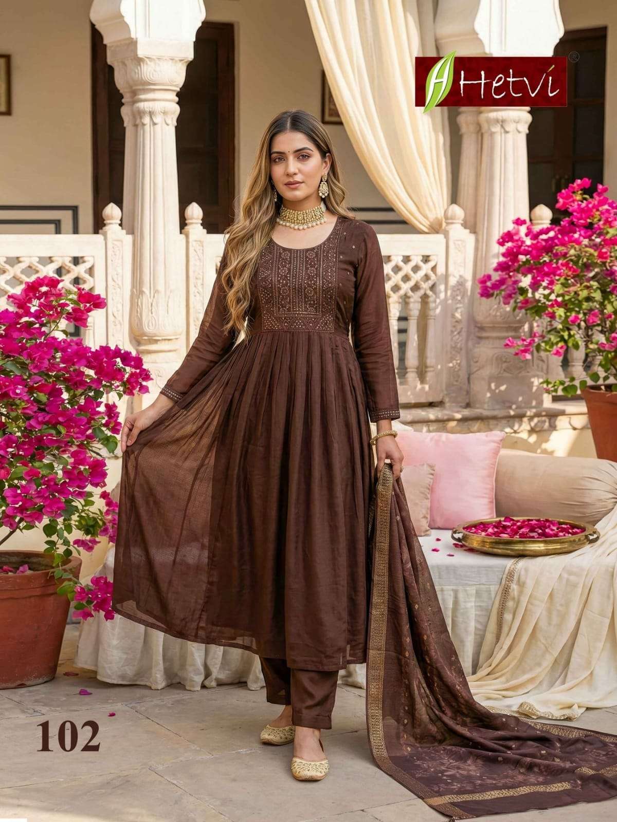 Hetvi Helee Chanderi Stitched Salwar Suit Set