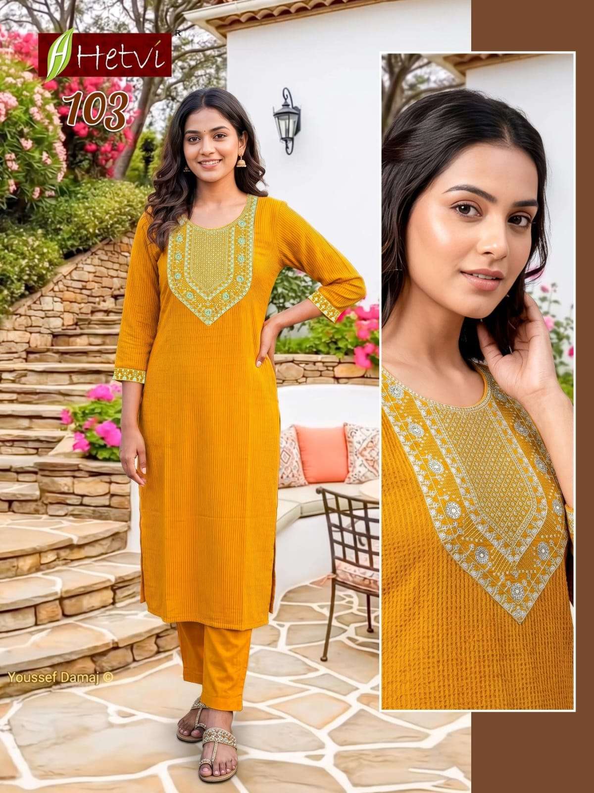 Hetvi Yashvi Cotton Silk Stitched Salwar Suit Set