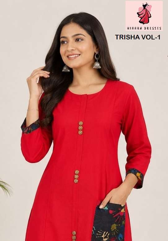 Hiaara Dresses Trisha Vol 1 Pure Rayon Kurti Palazzo Set