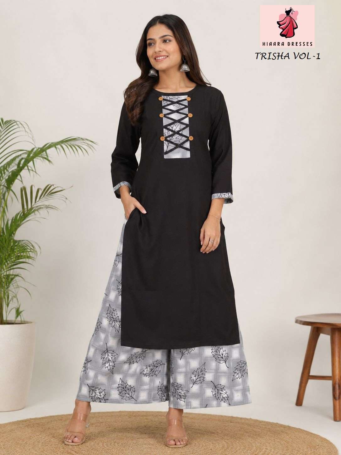 Hiaara Dresses Trisha Vol 1 Pure Rayon Kurti Palazzo Set