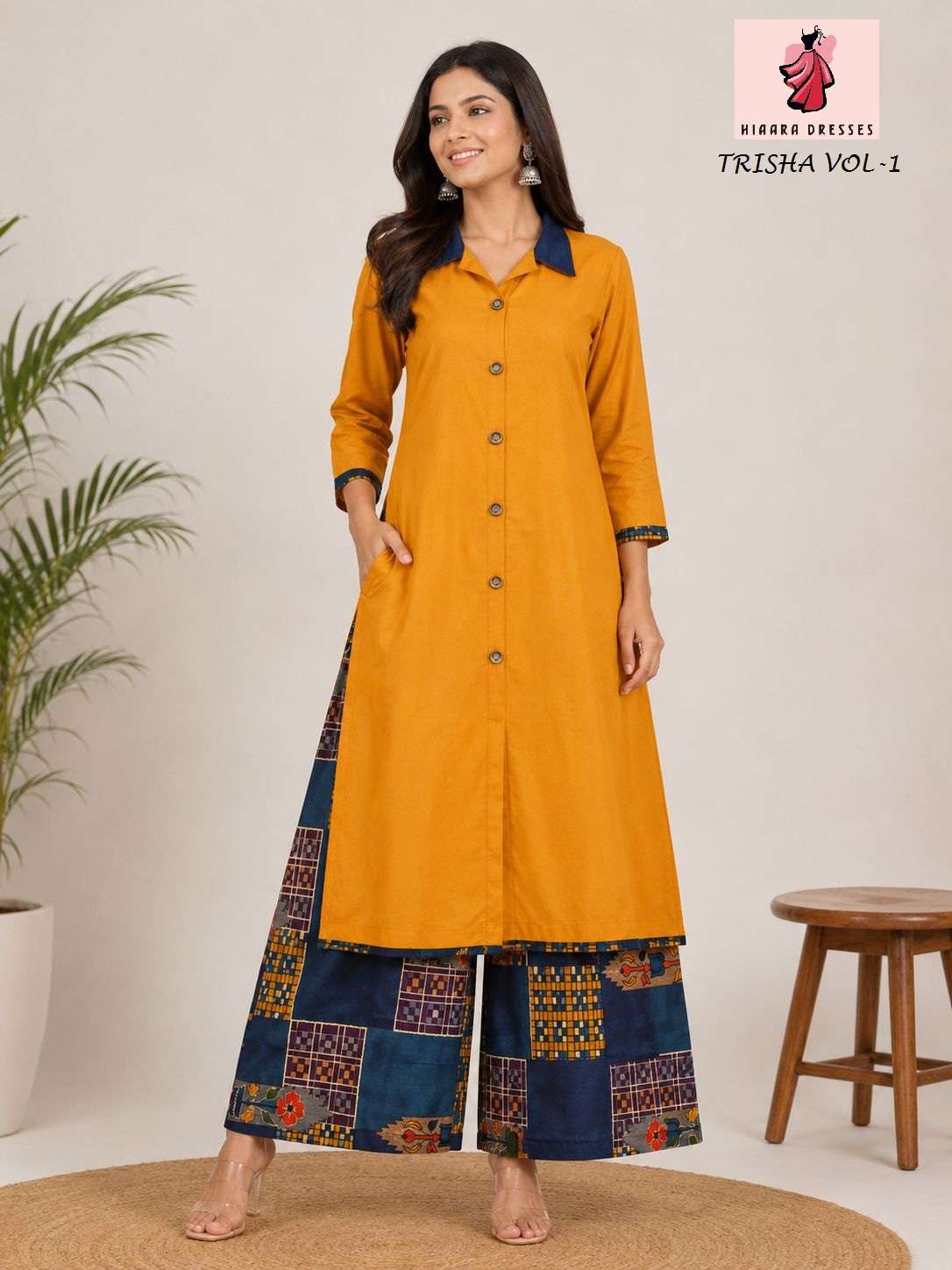 Hiaara Dresses Trisha Vol 1 Pure Rayon Kurti Palazzo Set