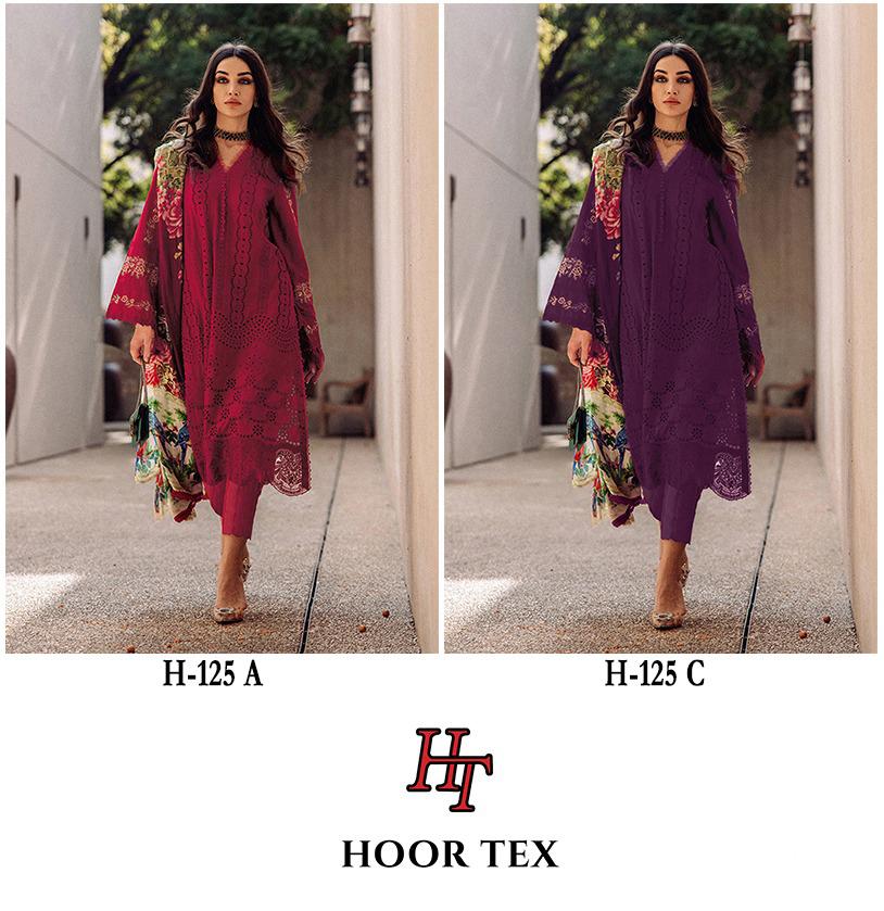 Hoor Tex 125 A And C Cotton Embroidered Pakistani Suit Set - Amrah Wholesale