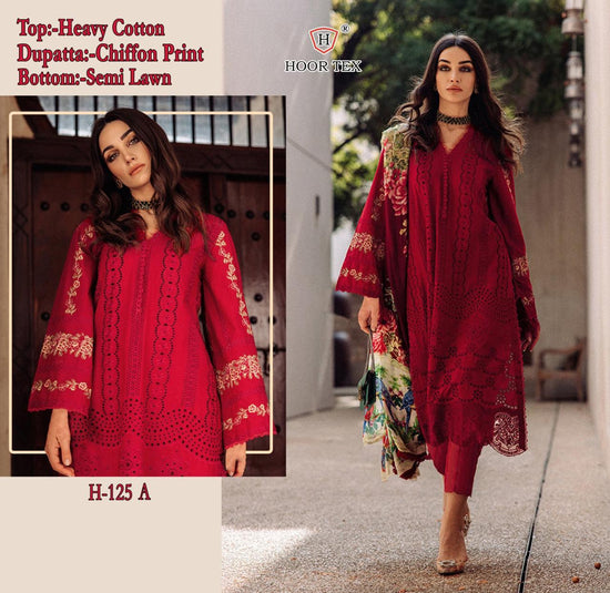 Hoor Tex 125 A And C Cotton Embroidered Pakistani Suit Set - Amrah Wholesale