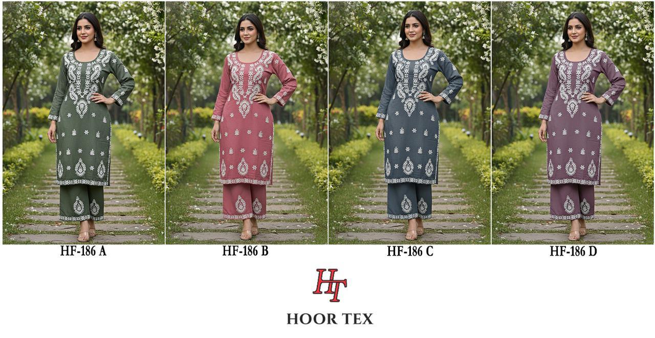 Hoor Tex 186 A To D Rayon Kurti Set Wholesale Surat - Amrah Wholesale