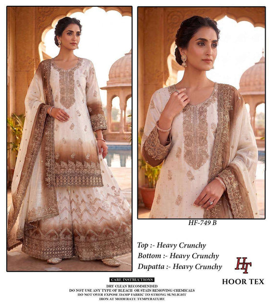 Hoor Tex HF-749 Crunchy Embroidery Stitched Pakistani Suit Set
