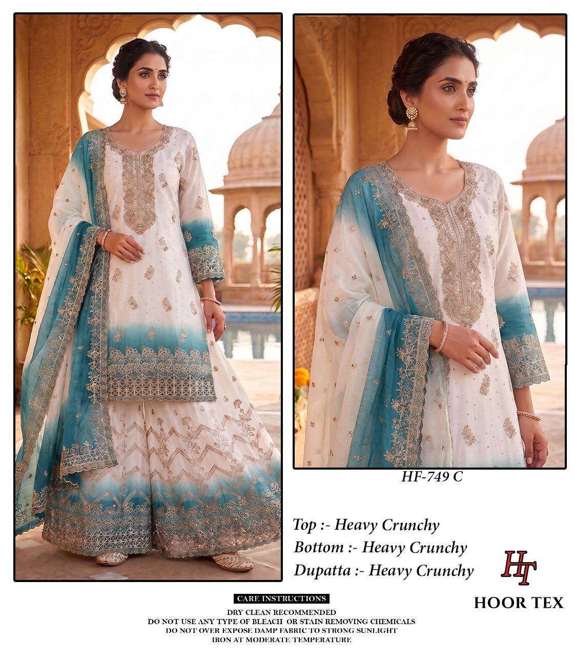 Hoor Tex HF-749 Crunchy Embroidery Stitched Pakistani Suit Set