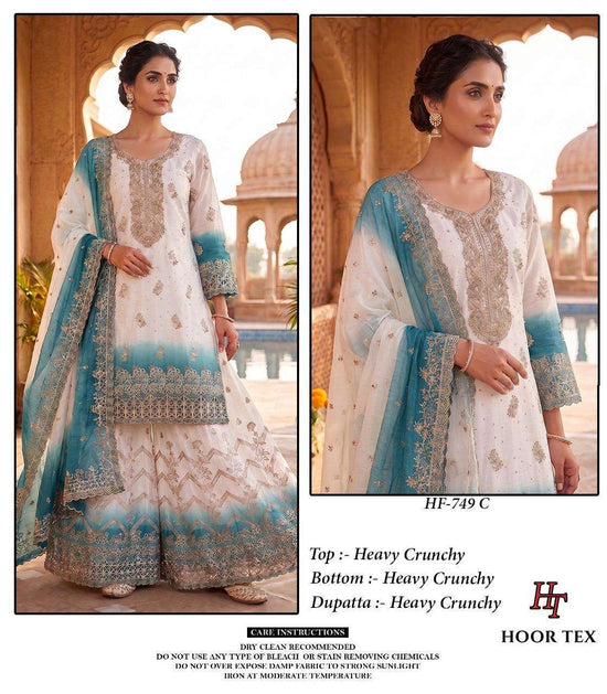 Hoor Tex HF-749 Crunchy Embroidery Stitched Pakistani Suit Set