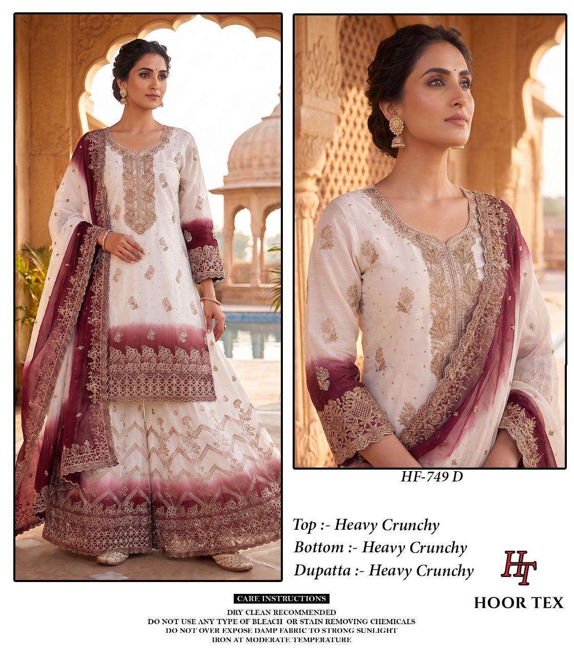 Hoor Tex HF-749 Crunchy Embroidery Stitched Pakistani Suit Set