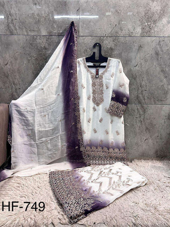 Hoor Tex HF-749 Crunchy Embroidery Stitched Pakistani Suit Set