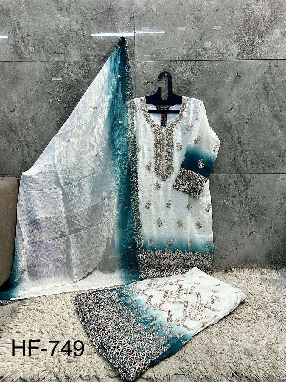 Hoor Tex HF-749 Crunchy Embroidery Stitched Pakistani Suit Set