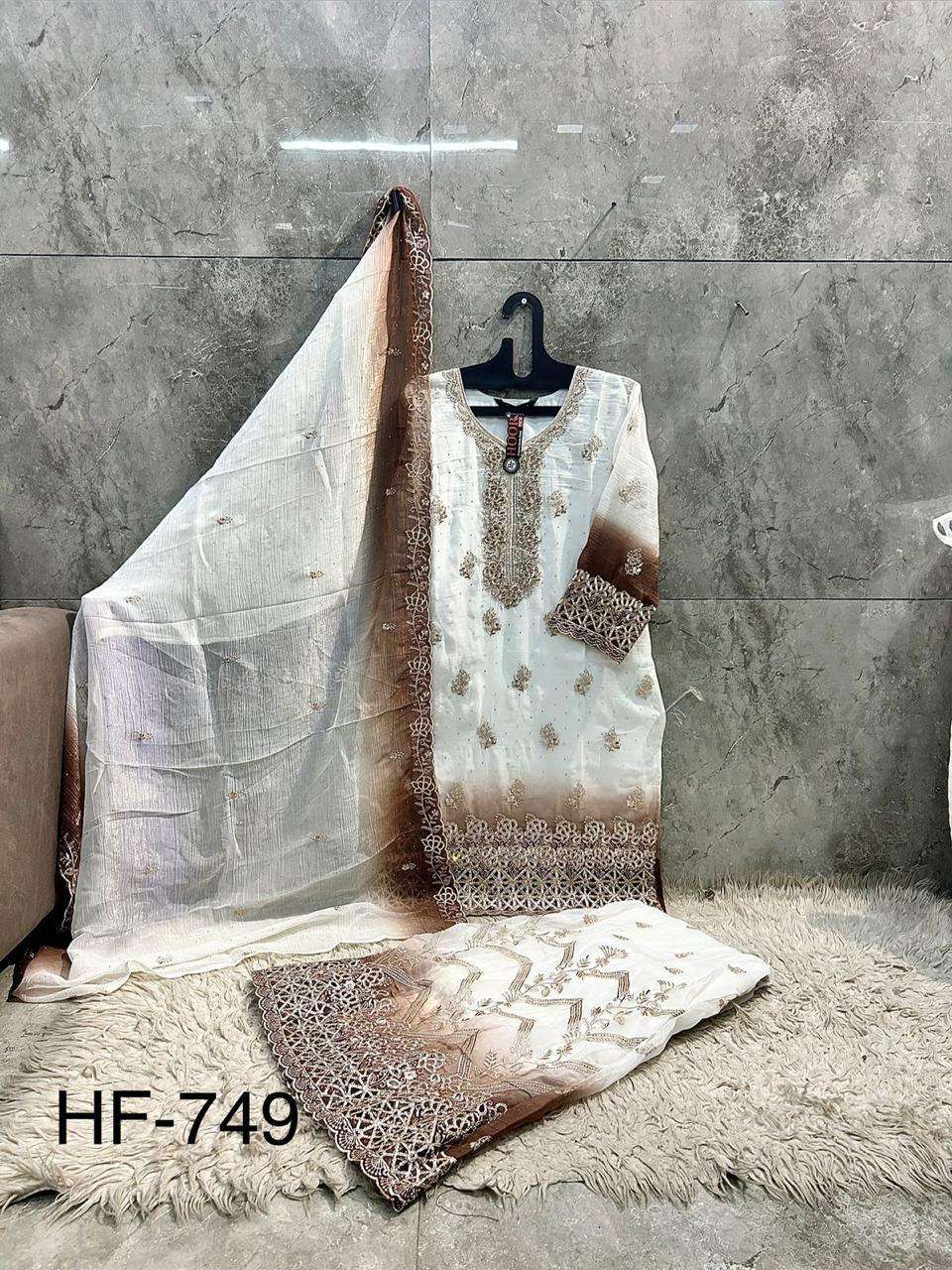Hoor Tex HF-749 Crunchy Embroidery Stitched Pakistani Suit Set