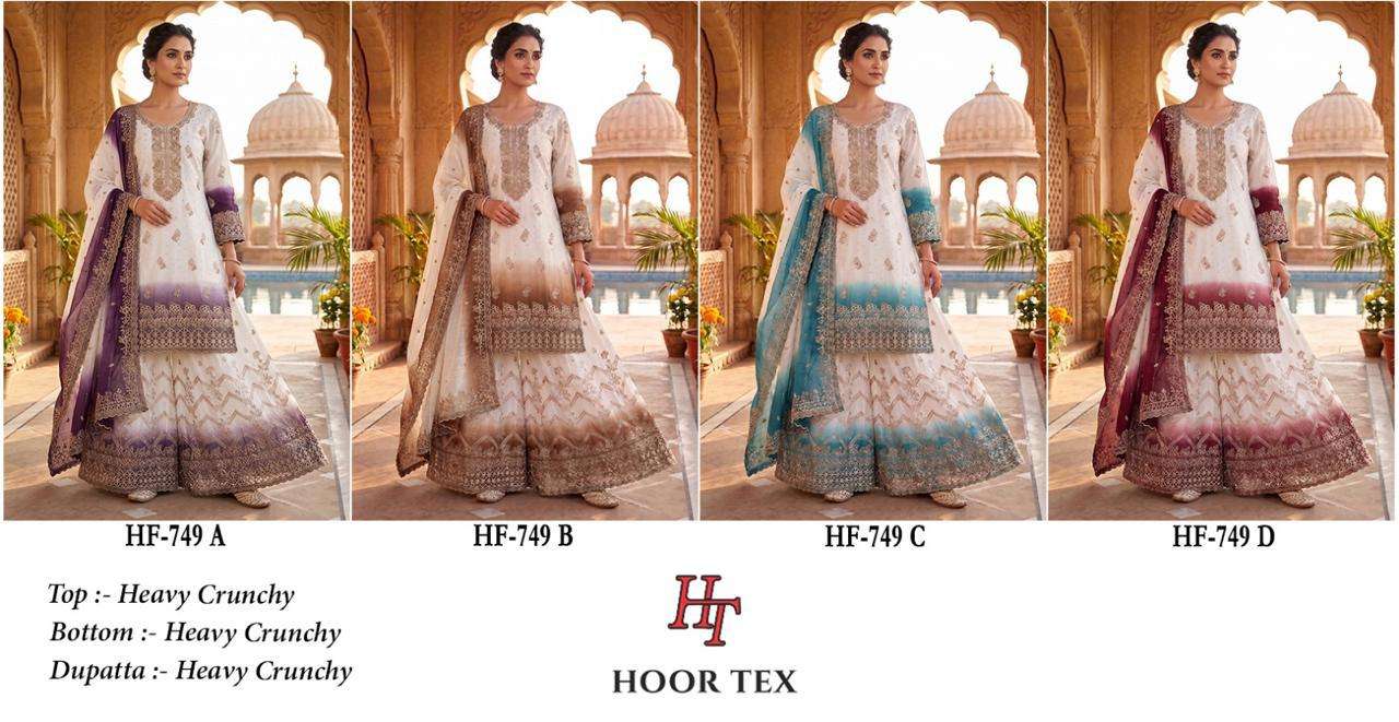 Hoor Tex HF-749 Crunchy Embroidery Stitched Pakistani Suit Set