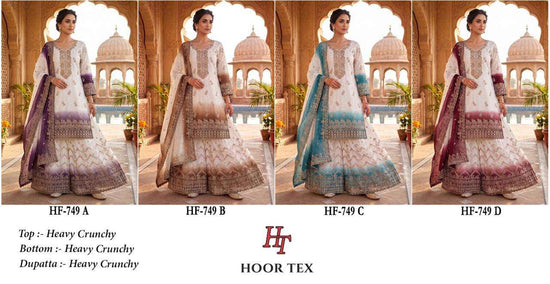 Hoor Tex HF-749 Crunchy Embroidery Stitched Pakistani Suit Set