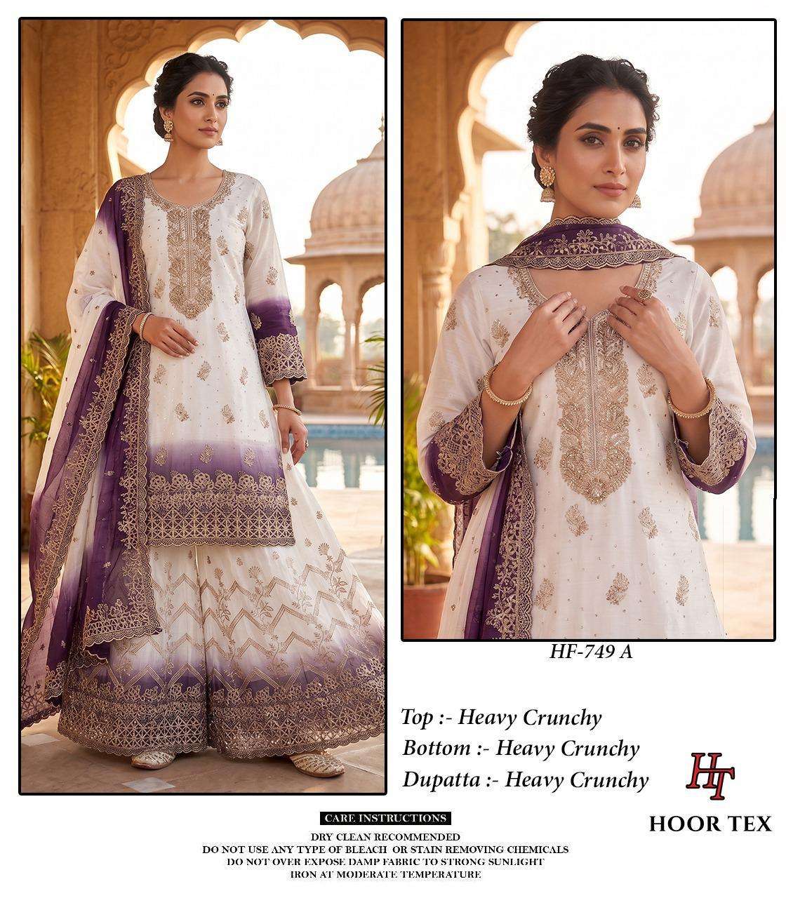 Hoor Tex HF-749 Crunchy Embroidery Stitched Pakistani Suit Set