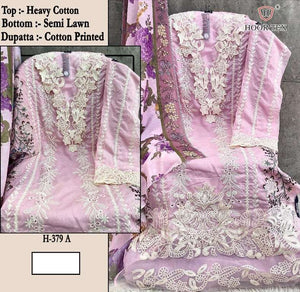 Hoor Tex H - 379 Cotton Pakistani Suit Wholesale Surat India - Amrah Wholesale