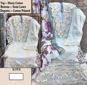 Hoor Tex H - 379 Cotton Pakistani Suit Wholesale Surat India - Amrah Wholesale