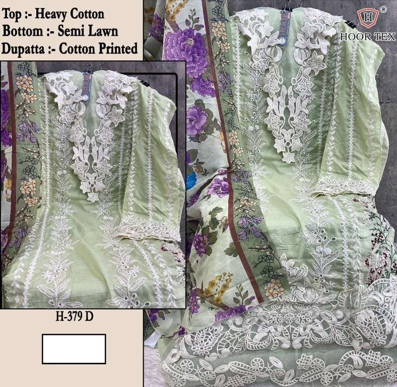 Hoor Tex H - 379 Cotton Pakistani Suit Wholesale Surat India - Amrah Wholesale