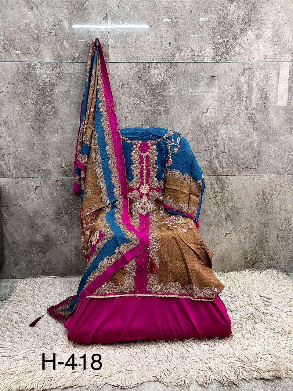 Hoor Tex H - 418 Pakistani Suit Set Wholesale Catalogue - Amrah Wholesale