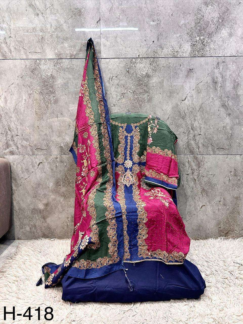 Hoor Tex H - 418 Pakistani Suit Set Wholesale Catalogue - Amrah Wholesale