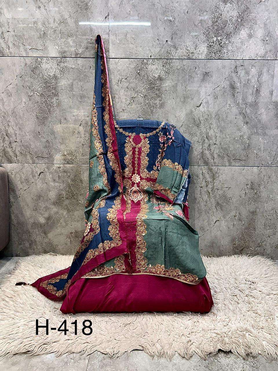 Hoor Tex H - 418 Pakistani Suit Set Wholesale Catalogue - Amrah Wholesale