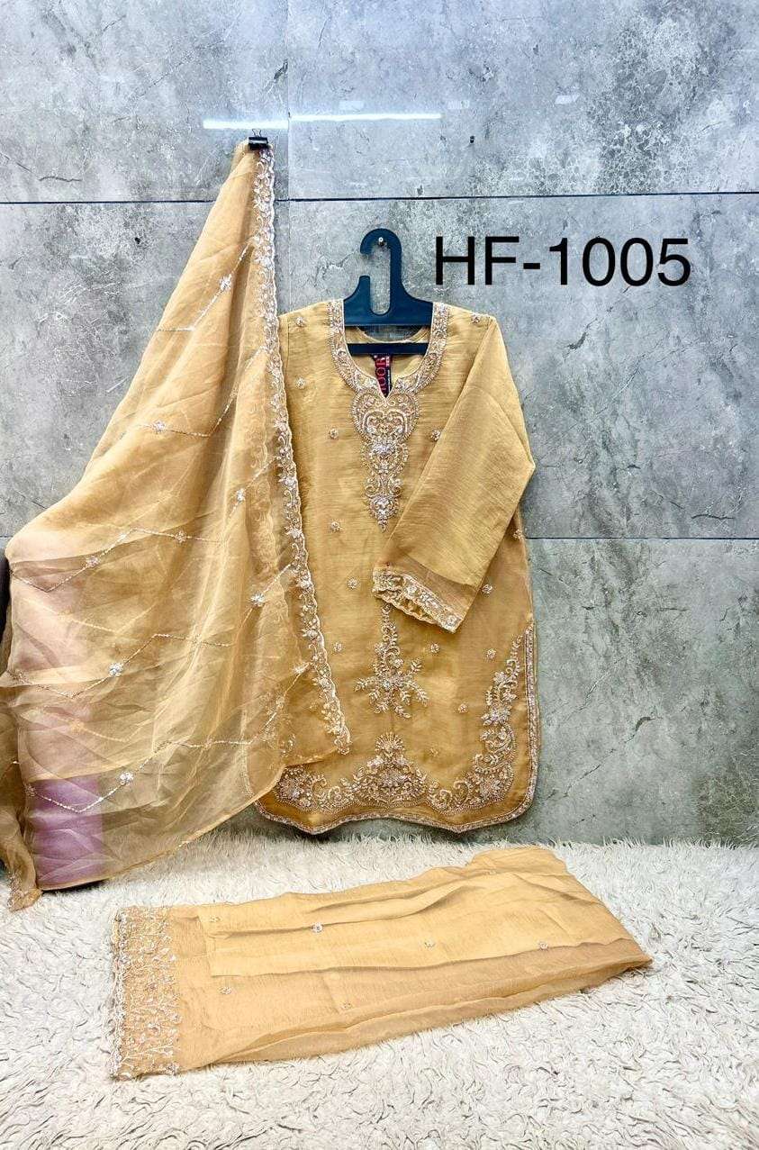 Hoor Tex HF-1005 Rainbow Embroidered Ready to Wear Sharara Salwar Suit Set
