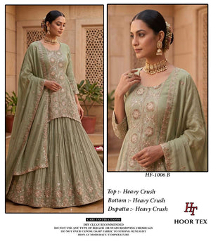 Hoor Tex HF-1006 Crush Embroidered Ready To Wear Pakistani Suit Set