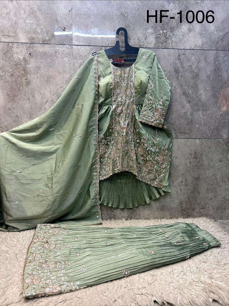 Hoor Tex HF-1006 Crush Embroidered Ready To Wear Pakistani Suit Set
