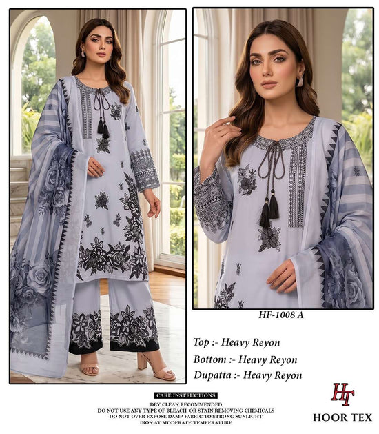 Hoor Tex HF-1008 Rayon Printed Stitched Pakistani Suit Set