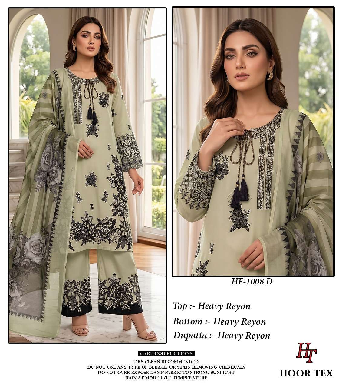 Hoor Tex HF-1008 Rayon Printed Stitched Pakistani Suit Set
